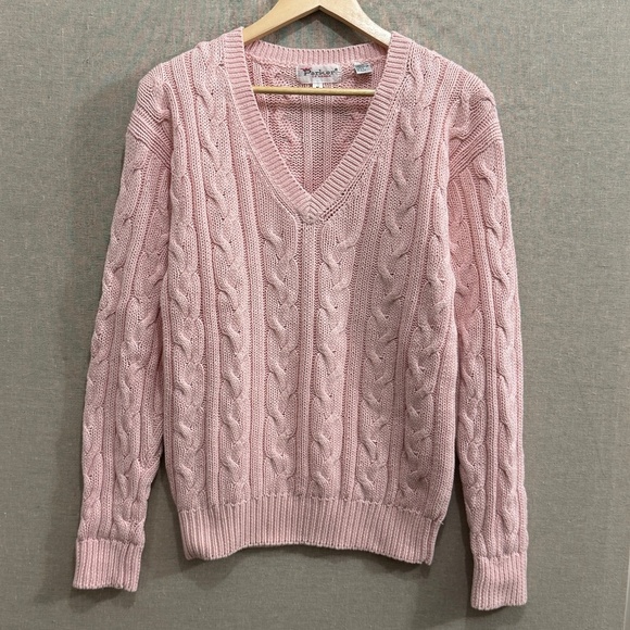 Parker Tennis Sweater Cable Knit Medium - Picture 1 of 6